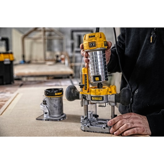900W 8mm Plunge & Fixed Base Router