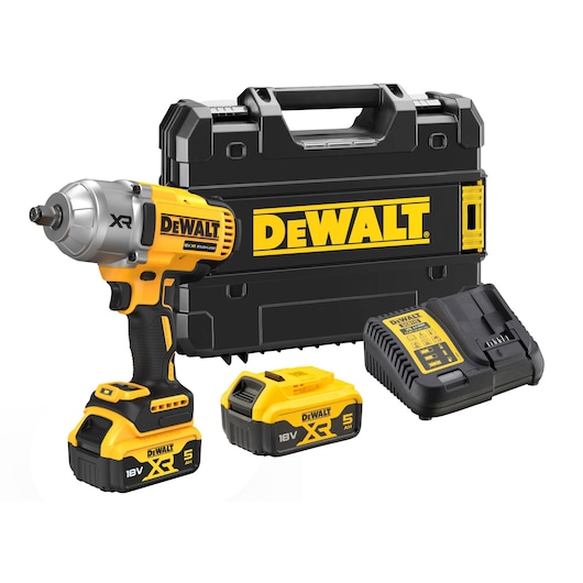 18V XR IMPACT WRENCH WITH 2 BATTERY, CHARGER AND KIT BOX