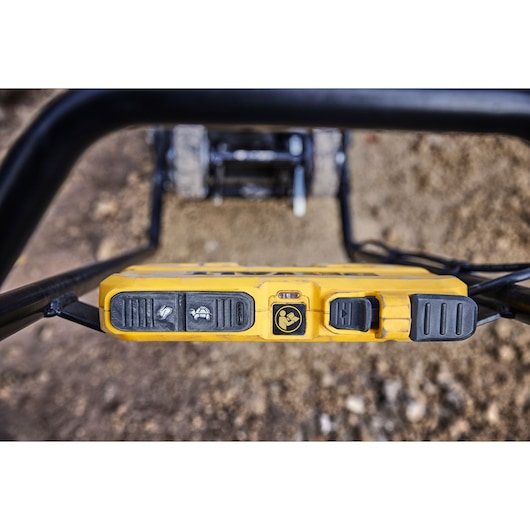 Close view of Powershift Plate Compactor controls