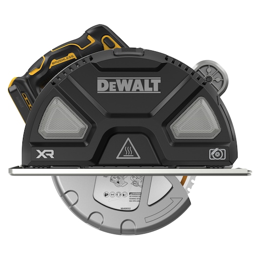 XR metal cutting circular saw, angled view