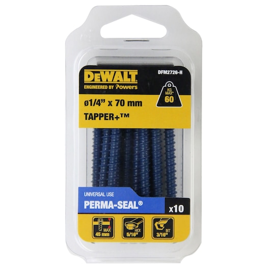 TAPPER +® PERMA-SEAL® HEX HEAD Ø1/4" x 70 HANG
