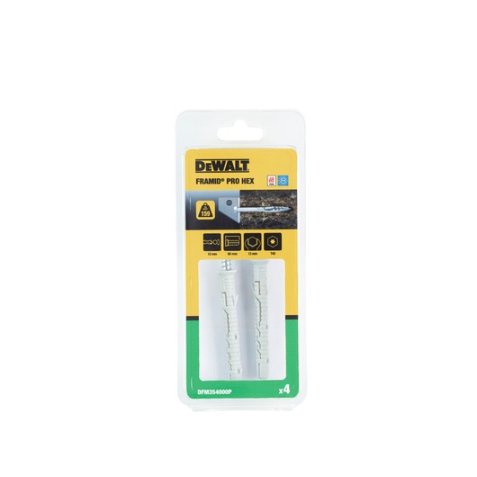 FRAMID®-PRO Hex Head Zinc Plated (10 x 80 mm) (4 PK)