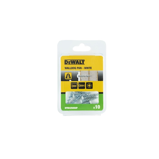 Wall Dog Pan Head (32 mm) (White ) (10 PK)