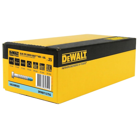 BLUE-TIP SCREW-BOLT™ GAL HEX HEAD Ø12 (75 PK/Bulk)