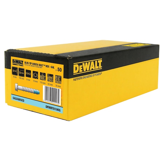 BLUE-TIP SCREW-BOLT™ GAL HEX HEAD (Ø8 x 100 HANG)