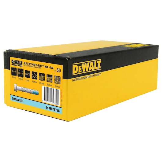 BLUE-TIP SCREW-BOLT™ GAL HEX HEAD Ø8 x 75 HANG