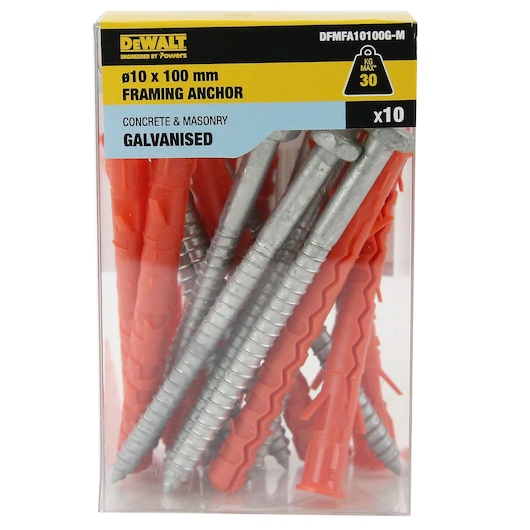 FRAME PLUG NYLON / ZINC CLEAR CSK HEAD (Ø10 x 80 MID)