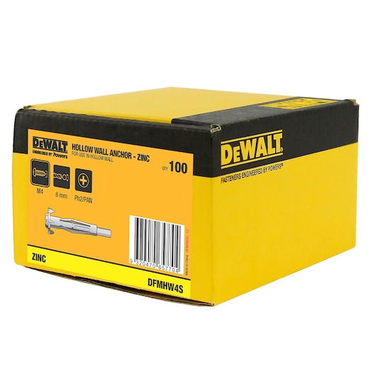 HOLLOW WALL ANCHOR ZINC (Ø1/8" x 3-12 MID)