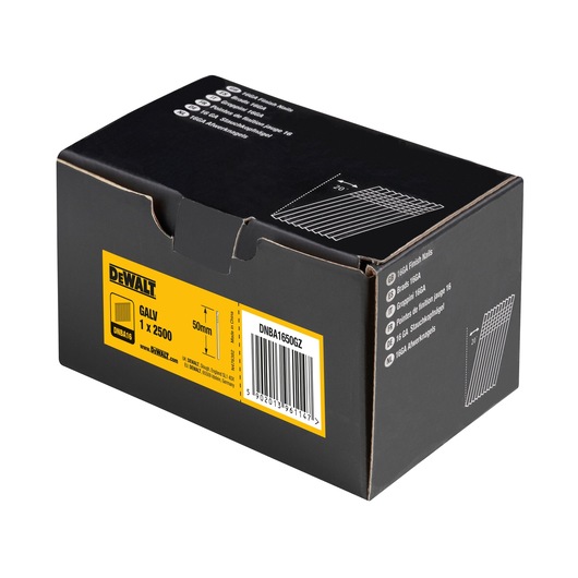 3/4 view box of 50mm 16GA 20° galvanised finish nails