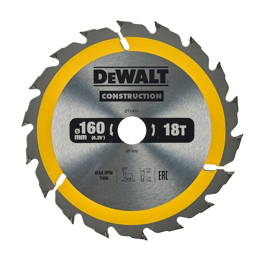 Circ Saw Blade Portable Fastcut 160x20mm 18T (AC)