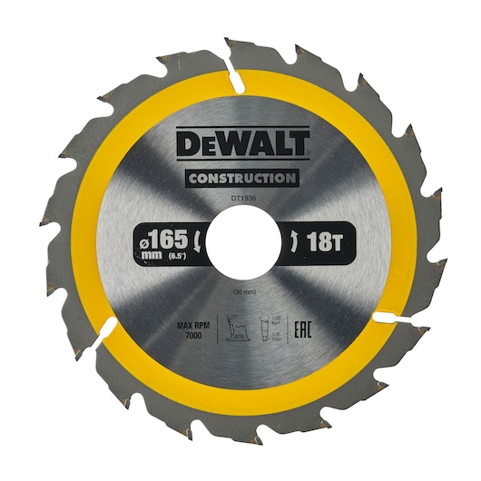 Circ Saw Blade Portable Fastcut 165x30mm 18T (AC)
