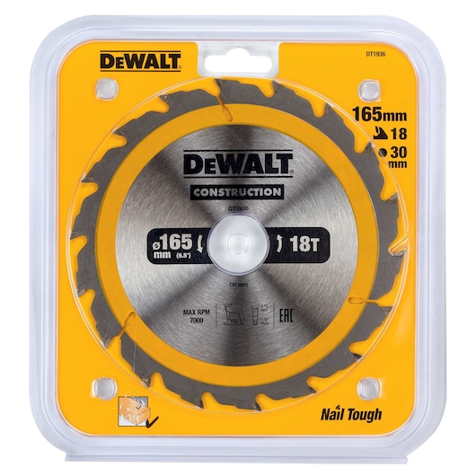 Circ Saw Blade Portable Fastcut 165x30mm 18T (AC)