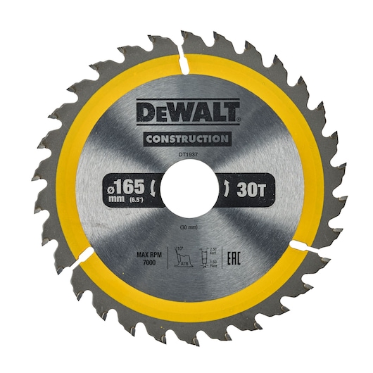 Circ Saw Blade Portable General Purpose 165x30mm 30T (AC)