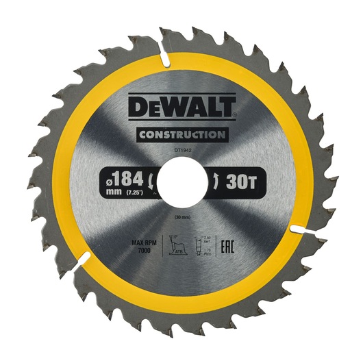 Circ Saw Blade Portable General Purpose 184x30mm 30T (AC)