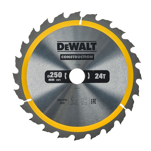 CONSTRUCTION 250mm x 30mm 24T Circular Saw Blade