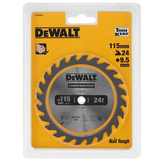 Circ Saw Blade Cordless Framing 115x9.5mm 24T