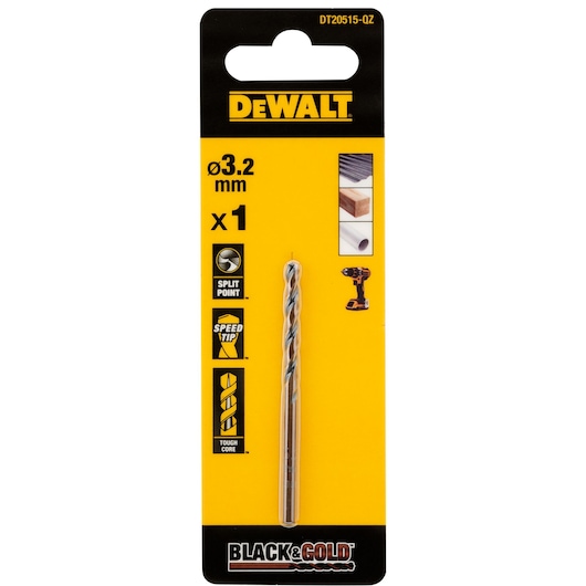 3.2MM BLACK GOLD HSS DRILL BIT