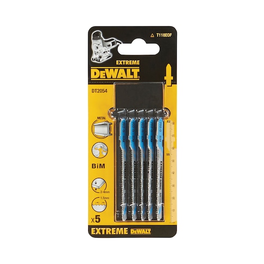 EXTREME 55mm T Shank BiM Jigsaw Blade Metal (T118EOF) (5 Pack)