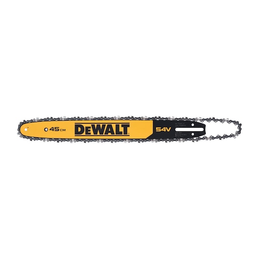 45cm replacement bar and chain for 54V chainsaw, side view