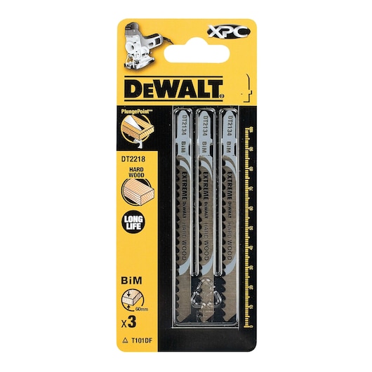 EXTREME PRECISION 75mm BiM Jigsaw Blade Wood (T101DF) (3 Pack)