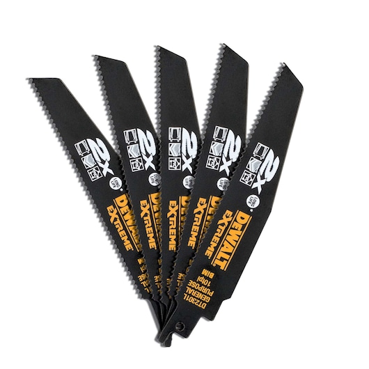 EXTREME 2X LONG LIFE Recip Blade - Gen purp 152mm 10TPI (5 Pack)