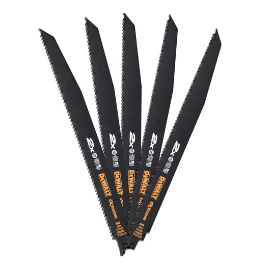EXTREME 2X LONG LIFE Recip Blade - Wood+nails 305mm 6TPI (5 Pack)