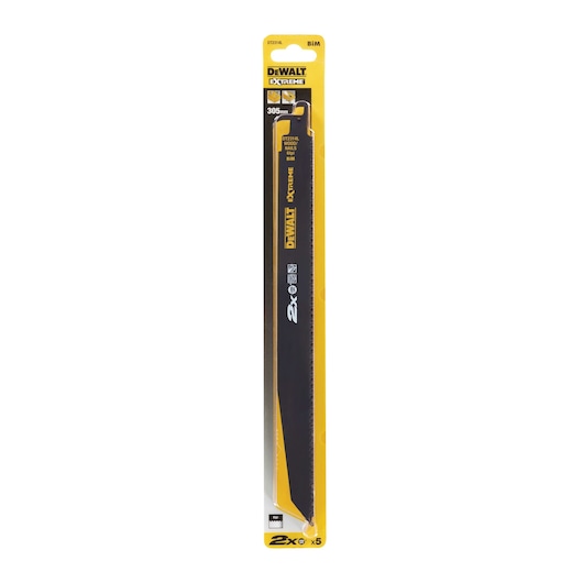 EXTREME 2X LONG LIFE Recip Blade - Wood+nails 305mm 6TPI (5 Pack)