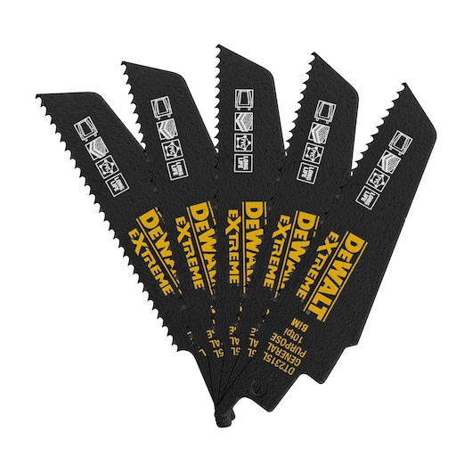EXTREME 2X LONG LIFE Recip Blade - Gen purp 100mm 10TPI (5 Pack)