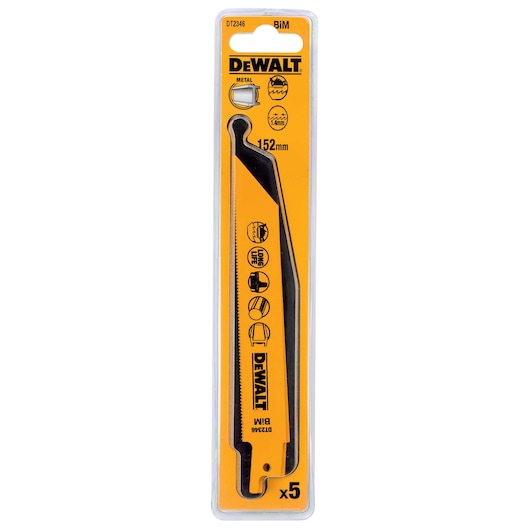152mm (Wood) Bi-Metal Recip Blade (5 Pack)
