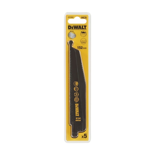 152mm 6 TPI (Wood) Bi-Metal Recip Blade (5 Pack)
