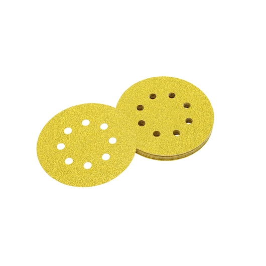 ROS 125mm 180G Multi Purpose Sandpaper 6 Hole Disc 10 Pack