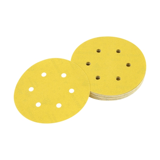 ROS 150mm 320G Multi Purpose Sandpaper 6 Hole Disc 25 Pack