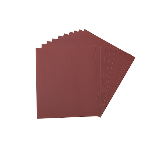 Full Sheet 230mm x 280mm 320G Water Resistant Multi Purpose Sandpaper 10 Pack
