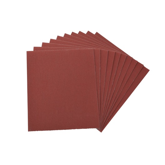 Full Sheet 230mm x 280mm 80G Abrasive Fabric For Metal Sandpaper 10 Pack