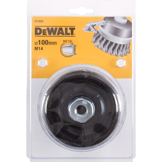 Twist knot wire cup brush 100mm M14