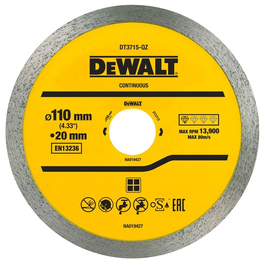 110x20mm Continuous Rim Diamond Wheel  