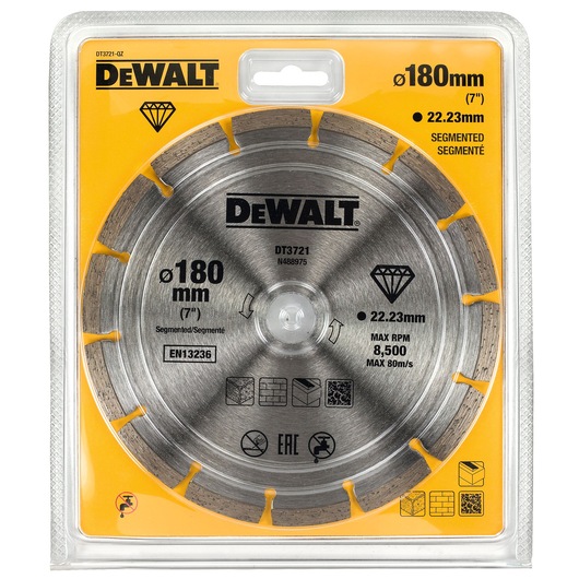 HIGH PERFORMANCE DIAMOND CUTTING DISC SEGMENTED UNIVERSAL 180MM X 22.23MM