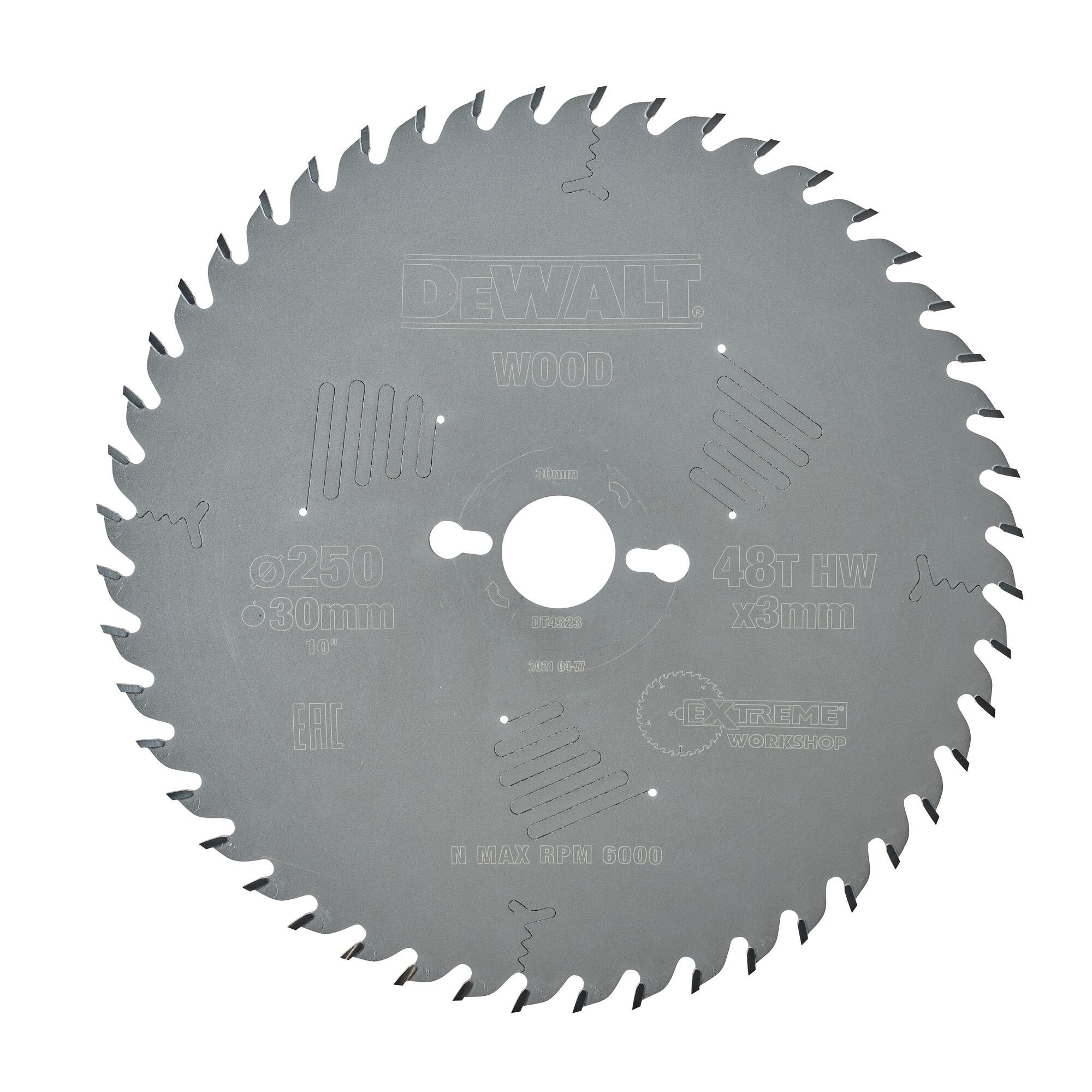 Extreme Workshop Circular Saw Blade 250mm 48T Arbor Diam 30mm