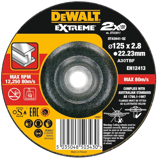 EXTREME® BONDED DISC CUTTING (125 mm X 3.0 mm X 22.23 mm)