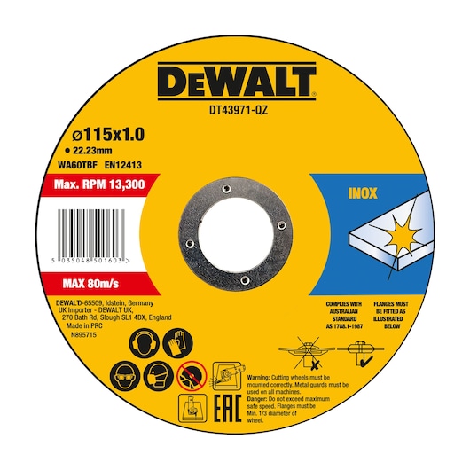 115 x 1 x 22.23mm THIN Fast Cut (10XTIN)