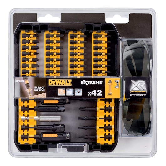 EXTREME Impact Torsion - Small ToughCase Set + Tinted Safety Glasses - Torx (42 pc)