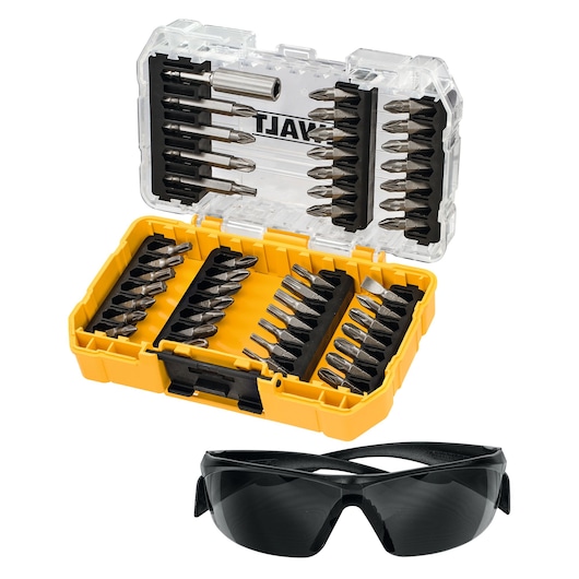 Screwdriving Set & Safety Glasses (47 pc)
