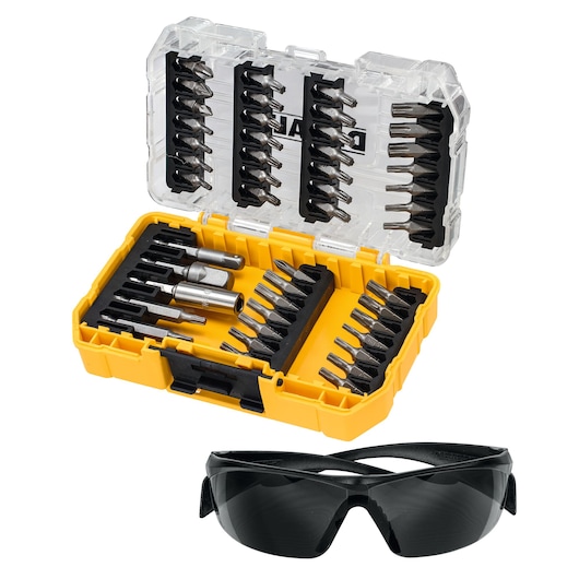Screwdriving Set & Safety Glasses Tx (47 pc)