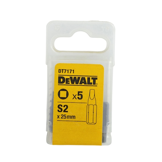 25mm No.2 Square bit x5