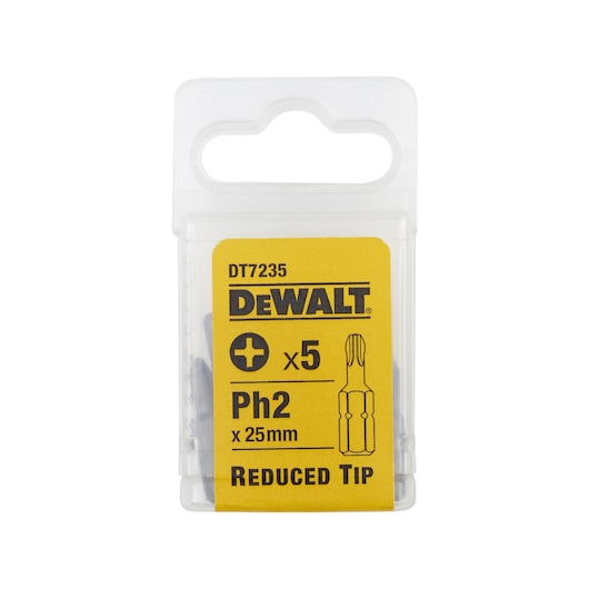 25mm Reduced Tip Phillips Ph2 x 5