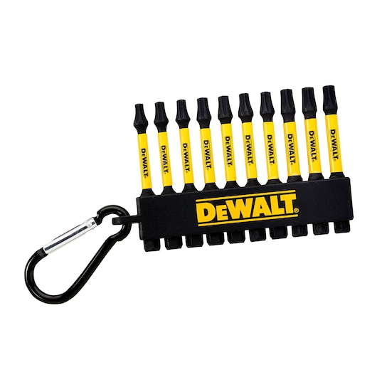 10pc Mixed Torx 57mm Impact Ready FLEXTORQ Screwdriver Bit Keyring