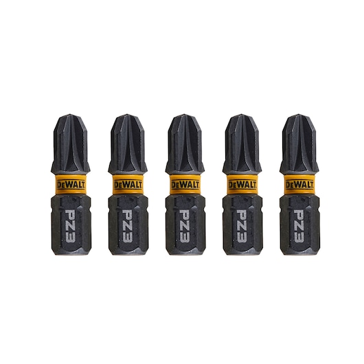 x5 PZ3 25mm Flextorq 3.0 bits in a row