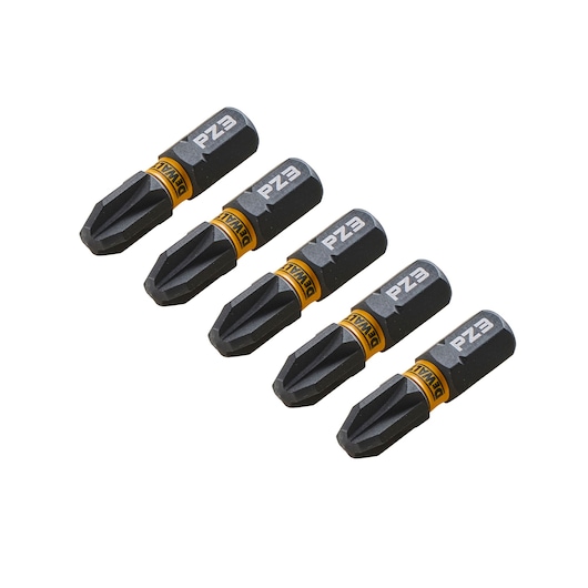 x5 PZ3 25mm Flextorq 3.0 bits at an angle