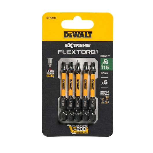 Pack of x5 PZ3 57mm Flextorq 3.0 bits