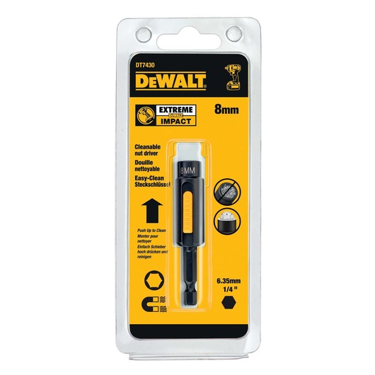 Cleanable Hexagonal Magnetic Nut/Socket Driver 8mm